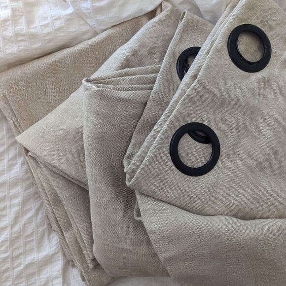 Linen Upholstery Weight Curtains - Picture 7 of 7